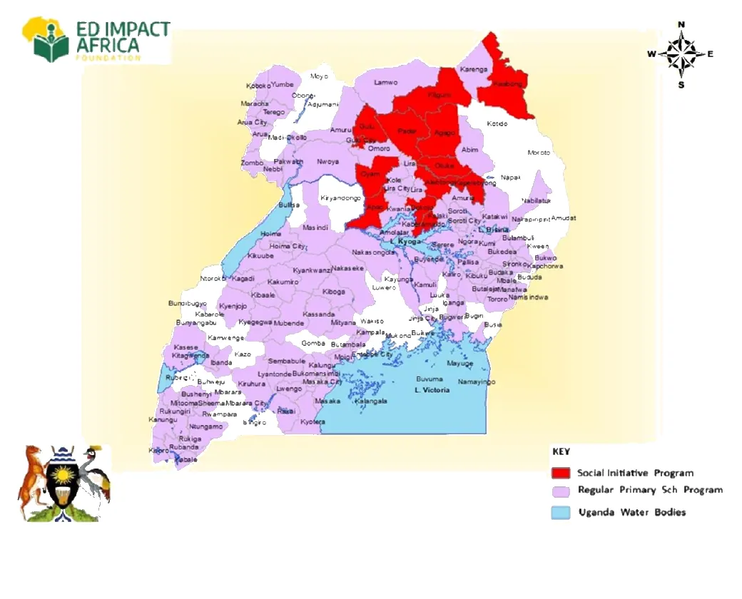Ed Impact Africa Foundation programme coverage across Uganda